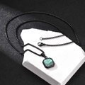 Met Ketting Zwart/Abalone Schelp