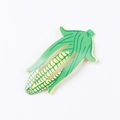 Cute corn shaped metal BB hair clip with colorful yellow and green painted finish - Corn