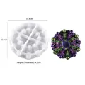 Moule silicone ovale pour bocal en résine avec relief crâne et dégradé violet vert - Moule de Cendrier Crâne