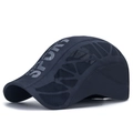 Gorra deportiva de malla azul oscuro transpirable con letras SPORT para protección solar - Ajustable / Azul marino