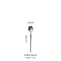 Retro matte silver coffee spoon made of 304 stainless steel with long handle - Coffee Spoon