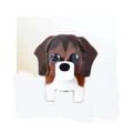 Hand-painted Beagle dog wooden glasses holder stand for office desk display - Beagle