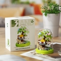 Creative tree house building blocks with glass dome and gift box for display - Green Shade Tree House / 266pcs/With Transparent Cover
