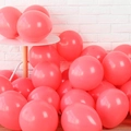 Pack of matte coral pink latex balloons for birthday party and festive event decoration - 10 Inch/1.5g/100 Pieces / Macaron Red