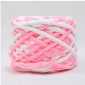 Ovillo de lana gruesa rosa y blanca para tejer a mano bufandas y proyectos de bricolaje - Rosa Blanco Floral (44)