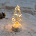 Luminous glass Christmas tree lamp with golden angel statue and warm LED lights - Angel Style (Luminous/White Base/15cm)