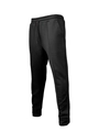 Detailed macro view of black joggers featuring textured fabric and drawstring waistband - S / Black