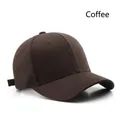 Classic cotton baseball cap in deep coffee brown with structured curved brim for unisex wear - Adjustable / Coffee