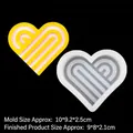 Arch heart geometric silicone mold for DIY candles and resin art in colorful layers - B283 Heart / Clear