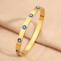 [199] Gold And Blue Eye Bracelet