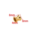 Golden stainless steel cylinder spacers for DIY jewelry making with dimensions 8x4x8mm - Horn Bead / 8x8x4mm / 18K Gold