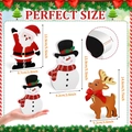 Set di 3 decorazioni natalizie in legno con Babbo Natale, pupazzo di neve, cervo e misure - Set Babbo Natale Pupazzo di Neve Renna(SD4002)