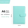 A6 Macaron mint green binder cover in textured faux leather with snap closure - A6 Casing / A6-blue-green (outer Shell Only)