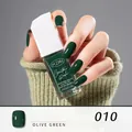 Olive green peel-off nail polish shade 010 with a high-gloss finish in a 10ml bottle - 10#Olive Green