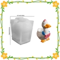 Stampo in silicone a forma di anatra per candele DIY, altezza 10,4 cm e larghezza 8,7 cm - Fioriera per Anatra Maschio