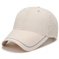 Gorra de béisbol beige ligera de secado rápido con orificios de ventilación láser - Caqui