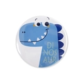 Spilla in latta con dinosauro blu per decorazione di feste di compleanno bimbi - Taglia unica / Dinosauro Tonalità Blu (DI NOS AUR)