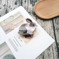 Cute gray and white rabbit hair claw clip in acetate finish with pink ear detail - Gray Acetate (7cm)