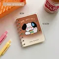 Mini A7 spiral notebook featuring a cute cartoon dog design in warm brown and beige - 7# I Am Americano (Lined Interior)