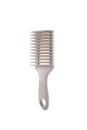 Grey vented hairbrush for styling and detangling with ergonomic handle and hanging hole - Gray