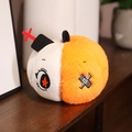 Peluche a forma di zucca di Halloween in bianco e arancione con dettagli ricamati - Zucca