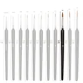 Artistic detail brush set with 11 sizes ranging from 17.5cm to 19.1cm in length - Black / #5 (round Rod)