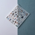 5D reliëf nail art stickers FEB-366 met schattige cartoon maid en strik ontwerpen - Lolita Meisje en Schattig Konijn (FEB-366)