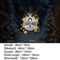 Golden Christmas window static stickers in five sizes featuring elegant reindeer and stars - Small 40*70CM / Gold White (Static Glue-free)