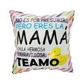 Square Mother's Day foil balloon with Spanish text and colorful borders for party decor - 18 Inch White Twill Duckling Square I Love You Mom (A0767)