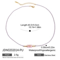 Purple braided rope necklace with stainless steel LOVE pendant and golden clasp - Purple Woven Cord Love Bead Necklace(JDN0202014-PU)
