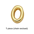 Polished gold initial letter O pendant charm for DIY jewelry and bracelets - Letter O