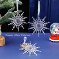 Christmas snowflake ornament 115mm acrylic star hanging decoration for holiday trees - Starry Snowflake Style E (HQZX1)