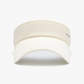 Women's UV protection beige visor hat with gray side lettering for outdoor running - Beige