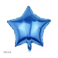 Blue star-shaped 18-inch aluminum foil balloon with metallic finish for party decor - Star Dark Blue