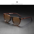 Fashionable leopard print polarized sunglasses with gradient brown lenses and sporty design - Leopard / Gradient Brown Lens