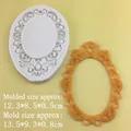 Stampo in silicone ovale barocco con perle per resina e decorazioni per torte - Cornice di Perle Ovale Grande