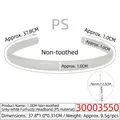 Off-white smooth PS plastic headband without teeth with detailed dimensions 37.8cm - 1.0CM Non-toothed Greyish White Plain