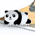 Simpatico fermaglio per capelli a forma di panda bianco e nero per acconciature donna - Panda cartone animato prono (D21-5-4)