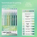 Green Style journal pen set with 9 assorted shades for drawing and smooth sketching - Natural Forest 9-Color Set