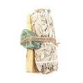 White sage bundle with Palo Santo stick and green raw crystal stone cleansing kit - Aventurine, Sage And Palo Santo