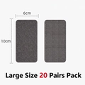 Set of 20 pairs large gray non-slip sofa mattress pads with 10x6cm fiber surface - 20 Pairs Pack / 6x10cm (Upgraded) / Gray