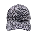 Detail of classic six-panel leopard print baseball cap with precise stitching - Grey White Black Soft Leopard (Series C-02)