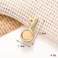 Golden key charm for clog shoes featuring sparkling crystals and metal finish - C267 Gold Rhinestone Key
