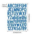 Blue 1.5 inch self-adhesive alphabet and number stickers for DIY crafts and labeling - Dark Blue