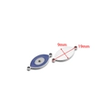 Blue enamel Evil Eye oval charm connector in stainless steel for jewelry, 19mm size - 9*19mm Silver Oval Evil Eye (Blue)