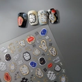 Dali-stijl smeltende klokken en goudfolie nagelstickers met surrealistische motieven - Goudfolie Smeltende Klok Stijl (CO-464) / Goud