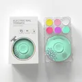 Electric baby nail trimmer set in mint green with six colorful grinding heads and packaging - Set of 6 Heads / Chinese Color Box / Mint Green