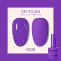 Deep purple gel nail polish 7.5ml showing both glossy and matte finishes - Purple (028)