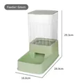 Green gravity automatic pet dry food feeder with transparent storage tank for cats and dogs - Feeder / Basic Style / Green