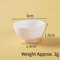Mini cuenco blanco miniatura de 3 cm para casa de muñecas y escenas de comida en miniatura - Cuenco Blanco 3cm (con Agujero)